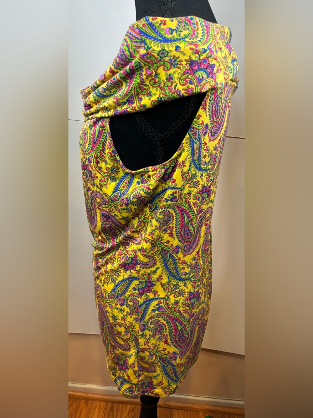 Lauren Ralph Lauren NWT Paisley Cowl Neck On/Off Shoulder Top Size Large - Picture 5 of 7